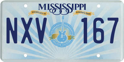 MS license plate NXV167