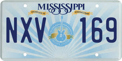 MS license plate NXV169
