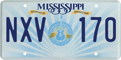 MS license plate NXV170