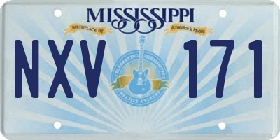 MS license plate NXV171