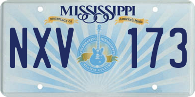 MS license plate NXV173