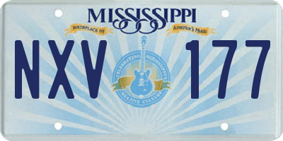 MS license plate NXV177