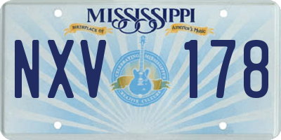 MS license plate NXV178