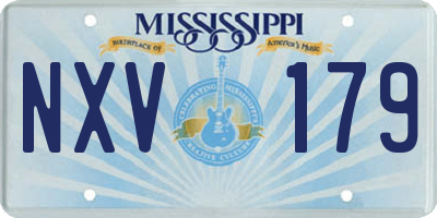 MS license plate NXV179