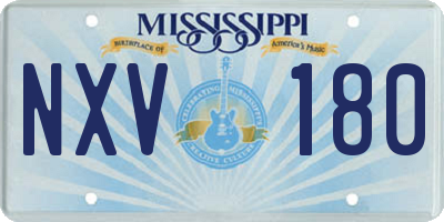 MS license plate NXV180