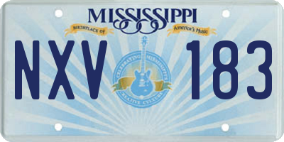 MS license plate NXV183
