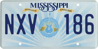 MS license plate NXV186