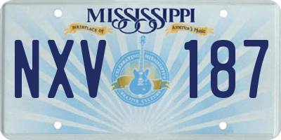 MS license plate NXV187
