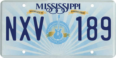 MS license plate NXV189