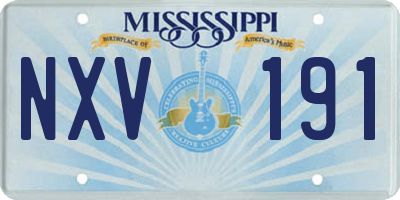MS license plate NXV191