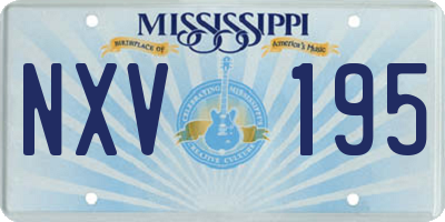 MS license plate NXV195