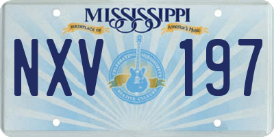 MS license plate NXV197