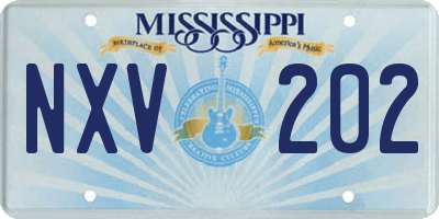 MS license plate NXV202