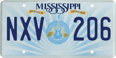 MS license plate NXV206