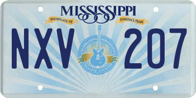 MS license plate NXV207