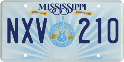 MS license plate NXV210
