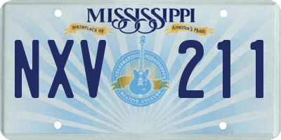 MS license plate NXV211