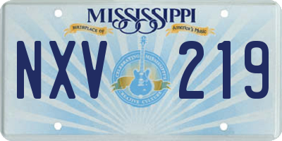 MS license plate NXV219
