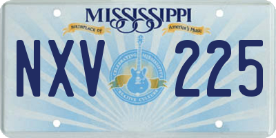 MS license plate NXV225