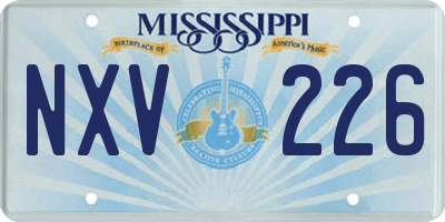 MS license plate NXV226
