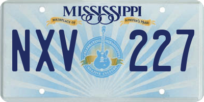 MS license plate NXV227