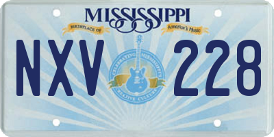 MS license plate NXV228