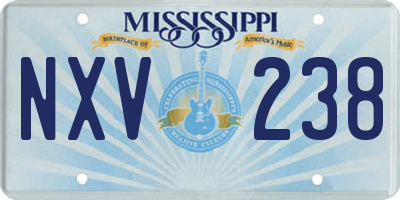 MS license plate NXV238