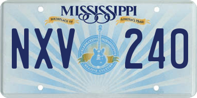 MS license plate NXV240