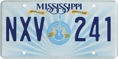 MS license plate NXV241