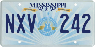 MS license plate NXV242