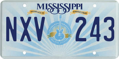 MS license plate NXV243