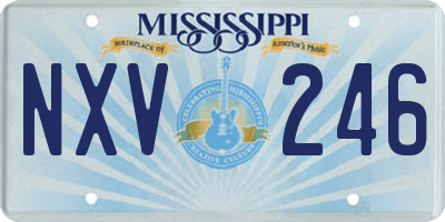 MS license plate NXV246