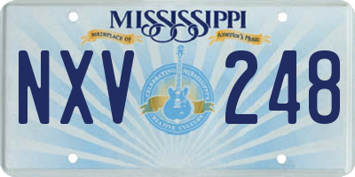MS license plate NXV248