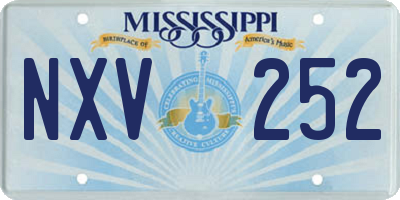 MS license plate NXV252