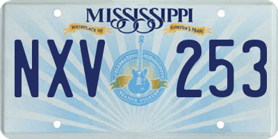MS license plate NXV253