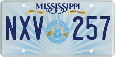 MS license plate NXV257