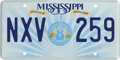 MS license plate NXV259
