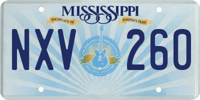 MS license plate NXV260
