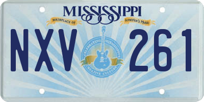 MS license plate NXV261