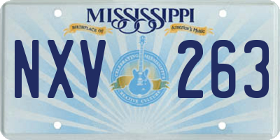 MS license plate NXV263