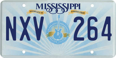 MS license plate NXV264