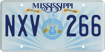 MS license plate NXV266