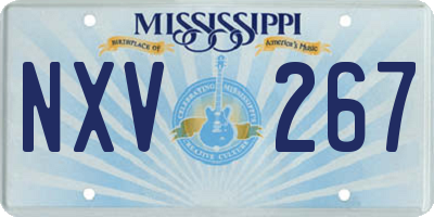 MS license plate NXV267