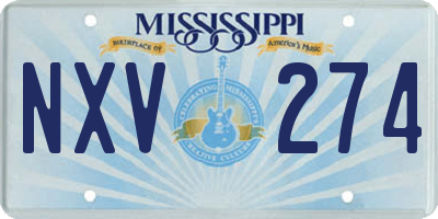 MS license plate NXV274