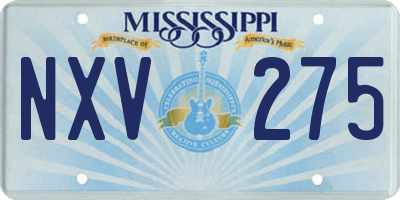 MS license plate NXV275