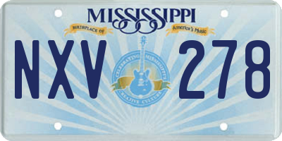 MS license plate NXV278