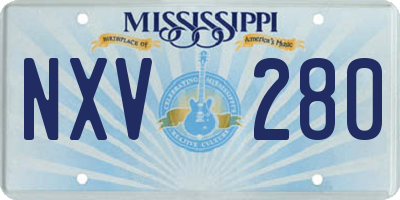 MS license plate NXV280