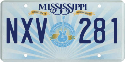 MS license plate NXV281