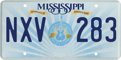 MS license plate NXV283