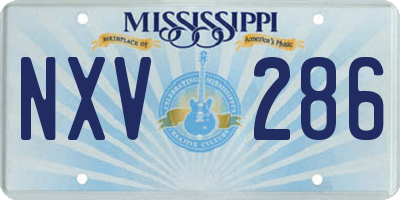 MS license plate NXV286
